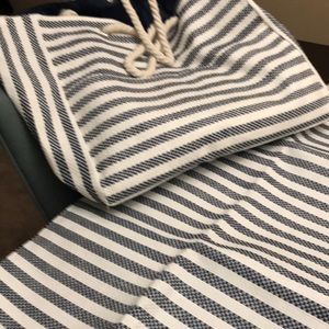 Summer beach bag with picnic table clothe.